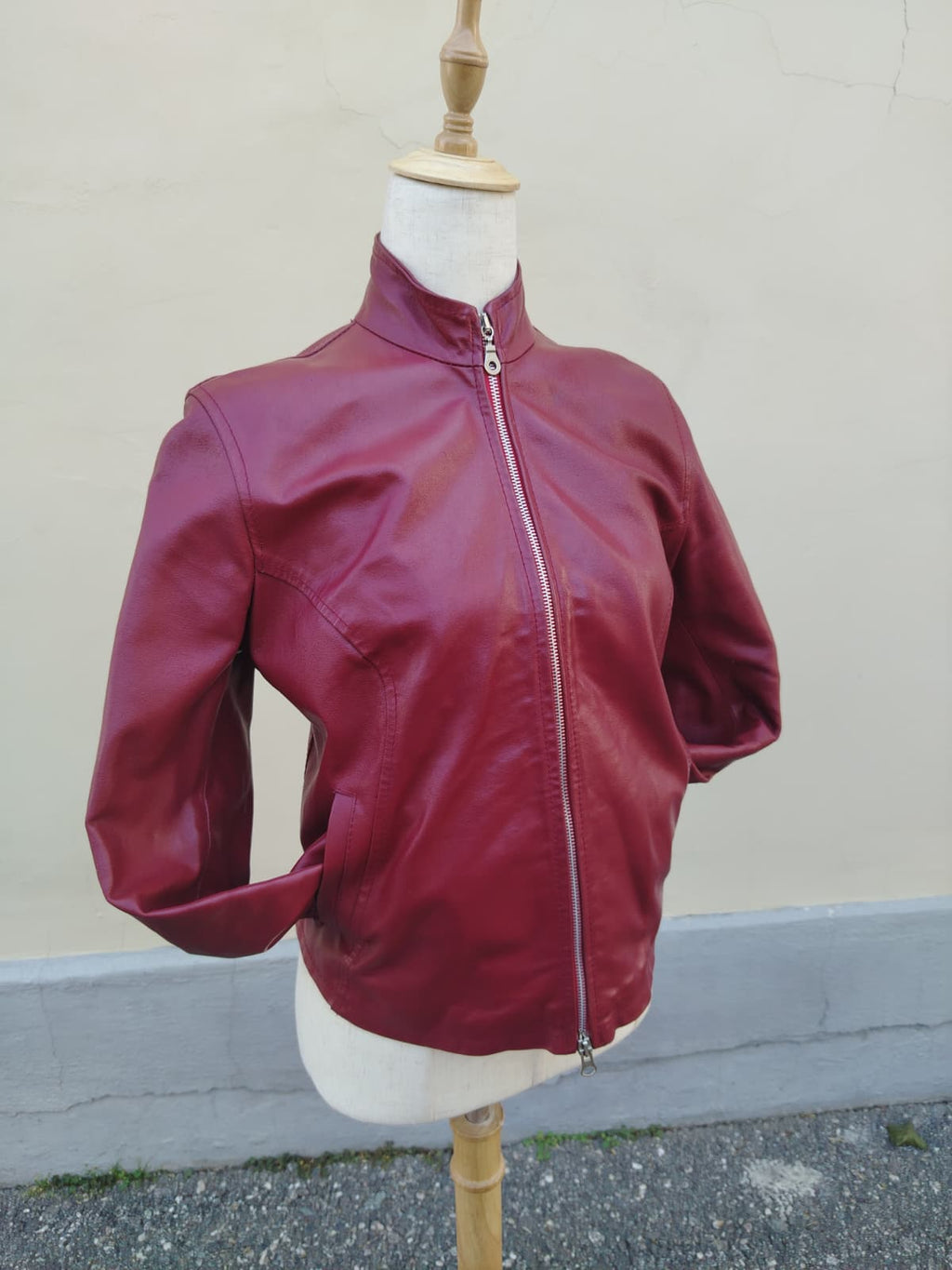 Giacca Biker Bordeaux