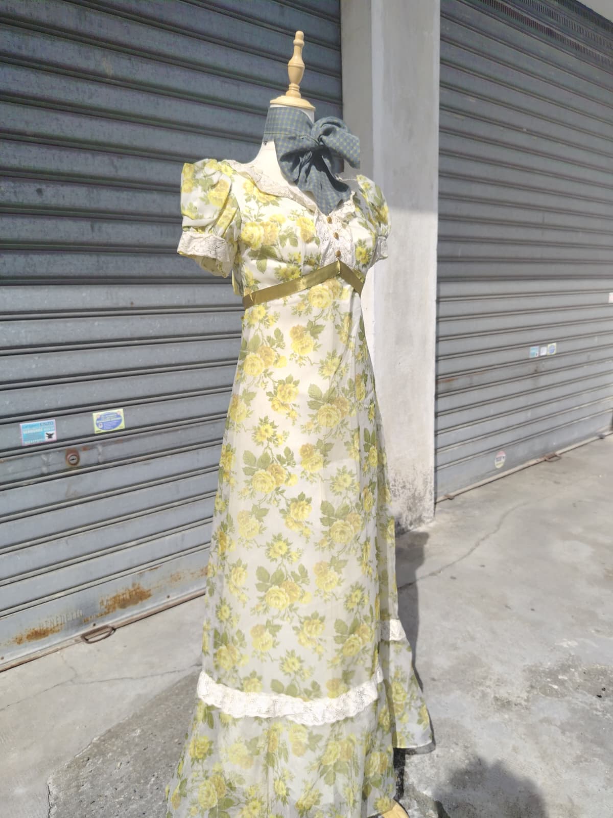 Abito Lungo Vintage Anni '70 – Stile Impero / Romantic Cottagecore